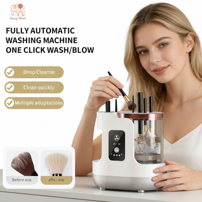 Brush Cleaner - White Background, Logo Fixed, Before & After Improved